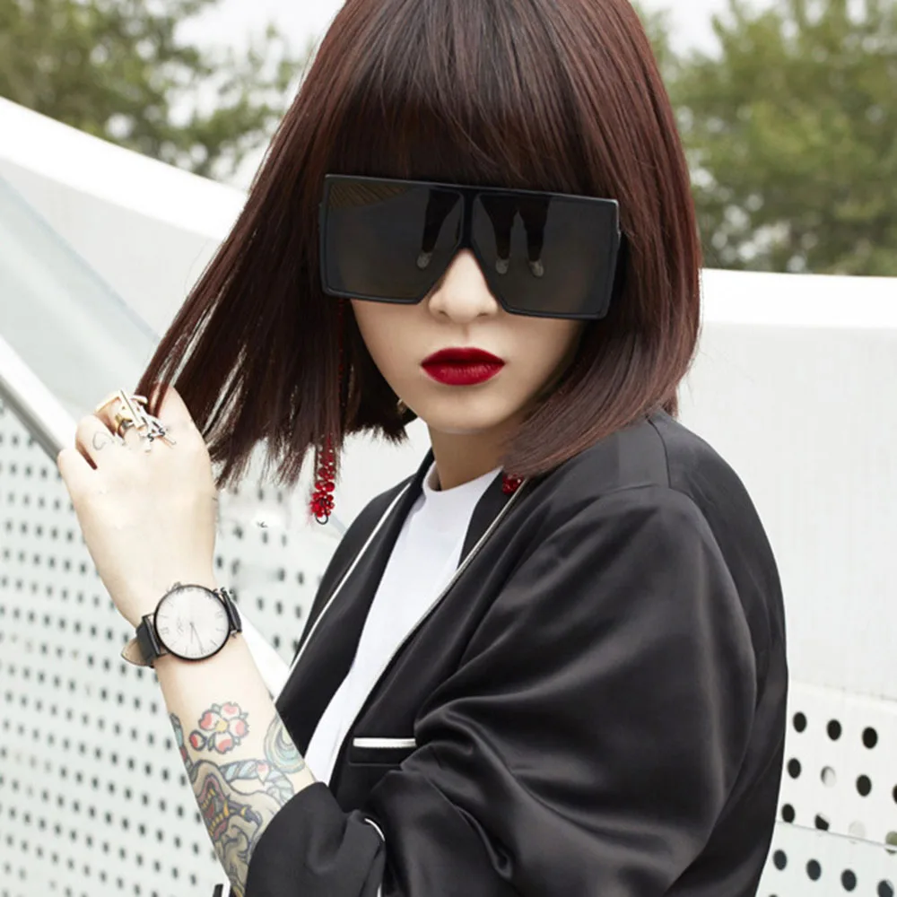 Очки солнцезащитные унисекс в квадратной оправе без оправы с плоским верхом и