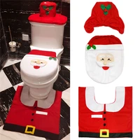 christmas decorations for home toilet seat cover sets three piece toilet case waterproof bathroom wc cover