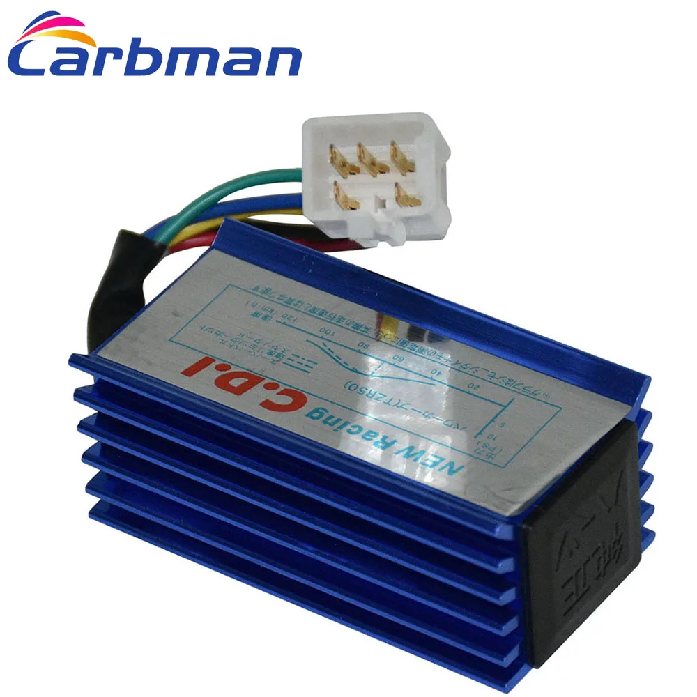 Carbman 5 Pin производительность синий гоночный CDI Коробка Для Rev Hyper для велосипеда Atv
