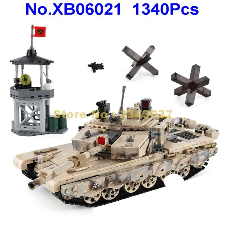 Xb06021 1340 шт. Военный танк Ww2 99 набор из 3 строительных блоков игрушка|Блочные