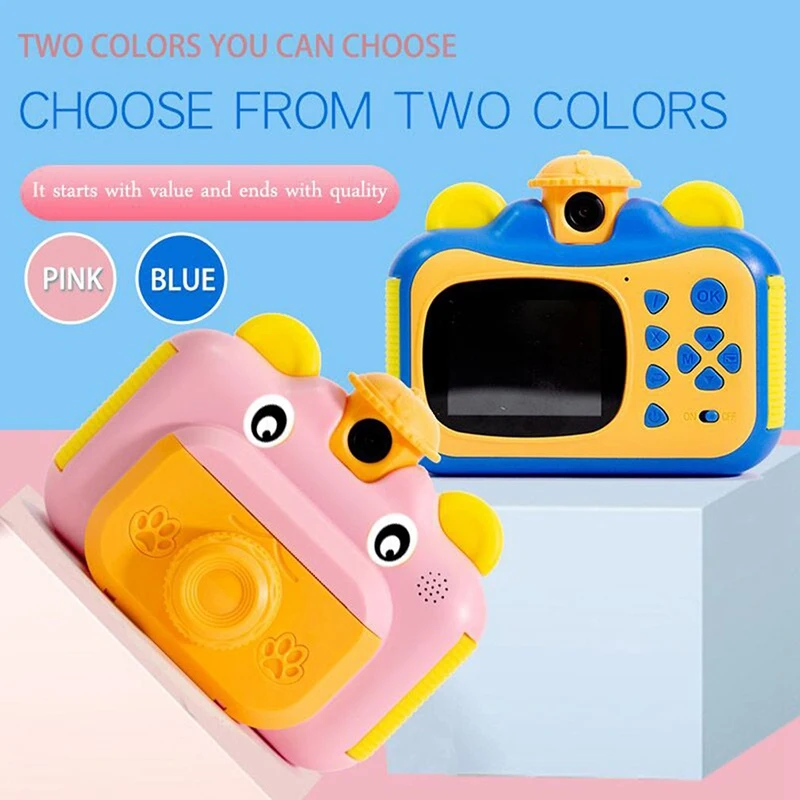 

Portable Instant Print Camera Toy Camera with Print Paper Digital Creative Print Camera Birthday Gift for Kids