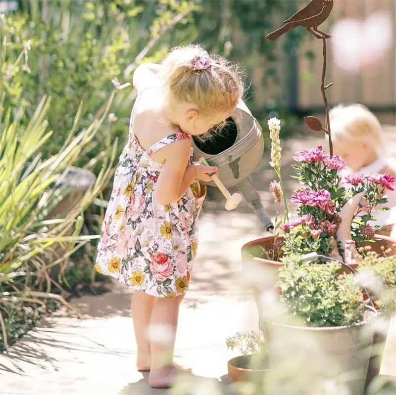Детское платье с цветами для маленьких девочек праздничные повседневные платья