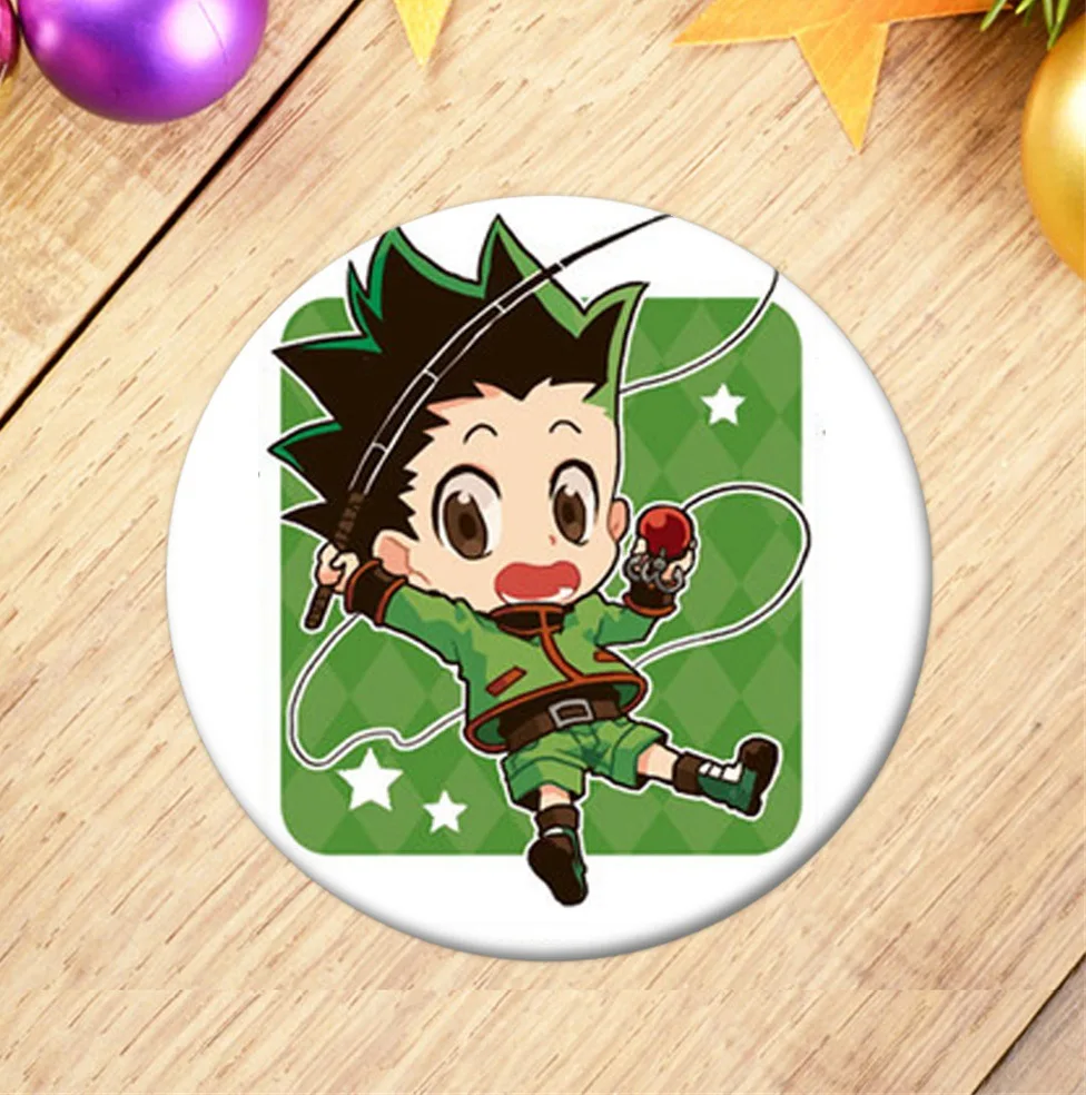 Металлическая брошь в виде мультяшного персонажа Hunter X бейж с дисплеем булавка