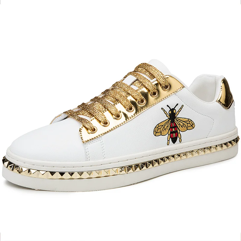 Новинка 2020 обувь для скейтборда с вышивкой пчелы мужская повседневная в стиле