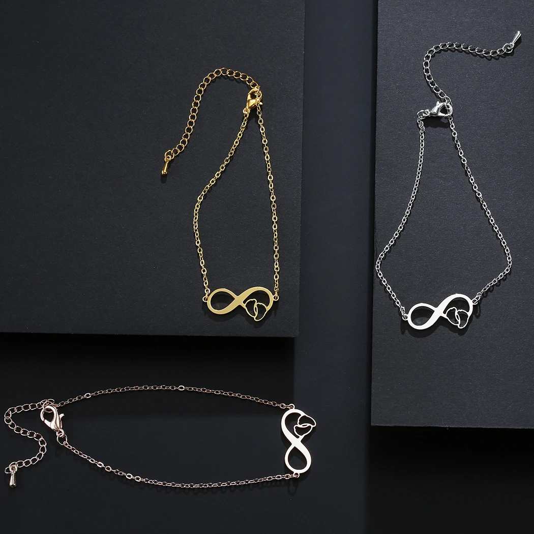 Стильные Детские средства ухода за кожей стоп Браслеты Hollowout бесконечности