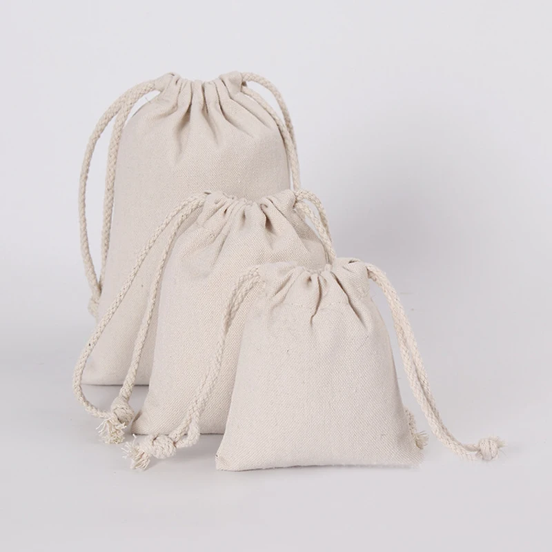 1 шт. ручная работа хлопок лен сумка для хранения упаковки Drawstring специальные