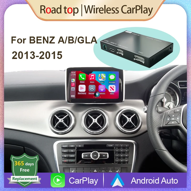 

Wireless Apple CarPlay Android Auto for Mercedes Benz A B Class W176 CLA GLA W246 2013-2015 with MirrorLink AirPlay Rear Camera