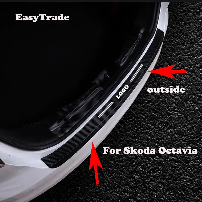 Защитная Накладка на порог задней двери автомобиля кожаная наклейка внешний для