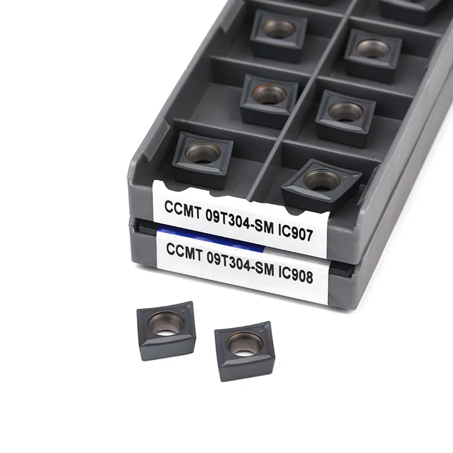 Набор токарных пластин твердосплавные инструменты CCMT09T304 SM CCMT09T308 IC907 IC908 10