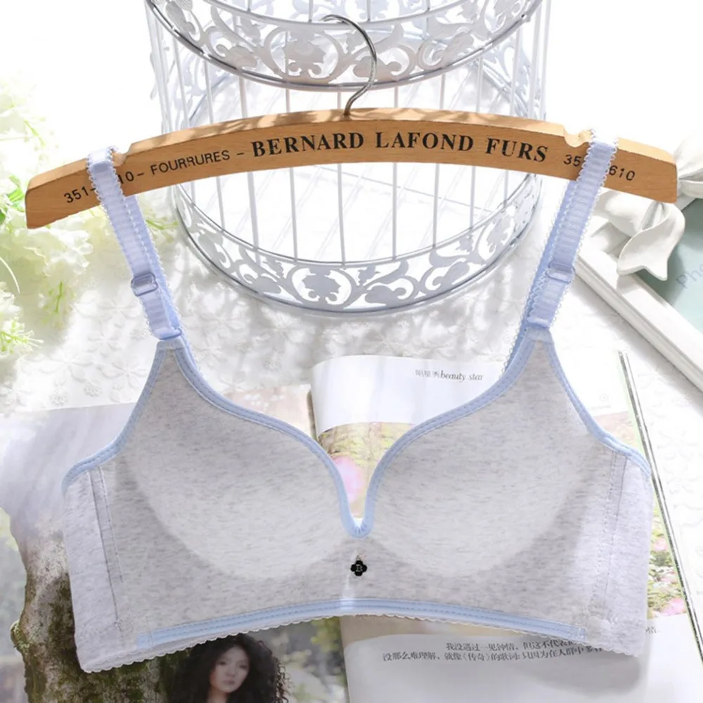 Женский сексуальный бюстгальтер без косточек из чистого хлопка простое модное