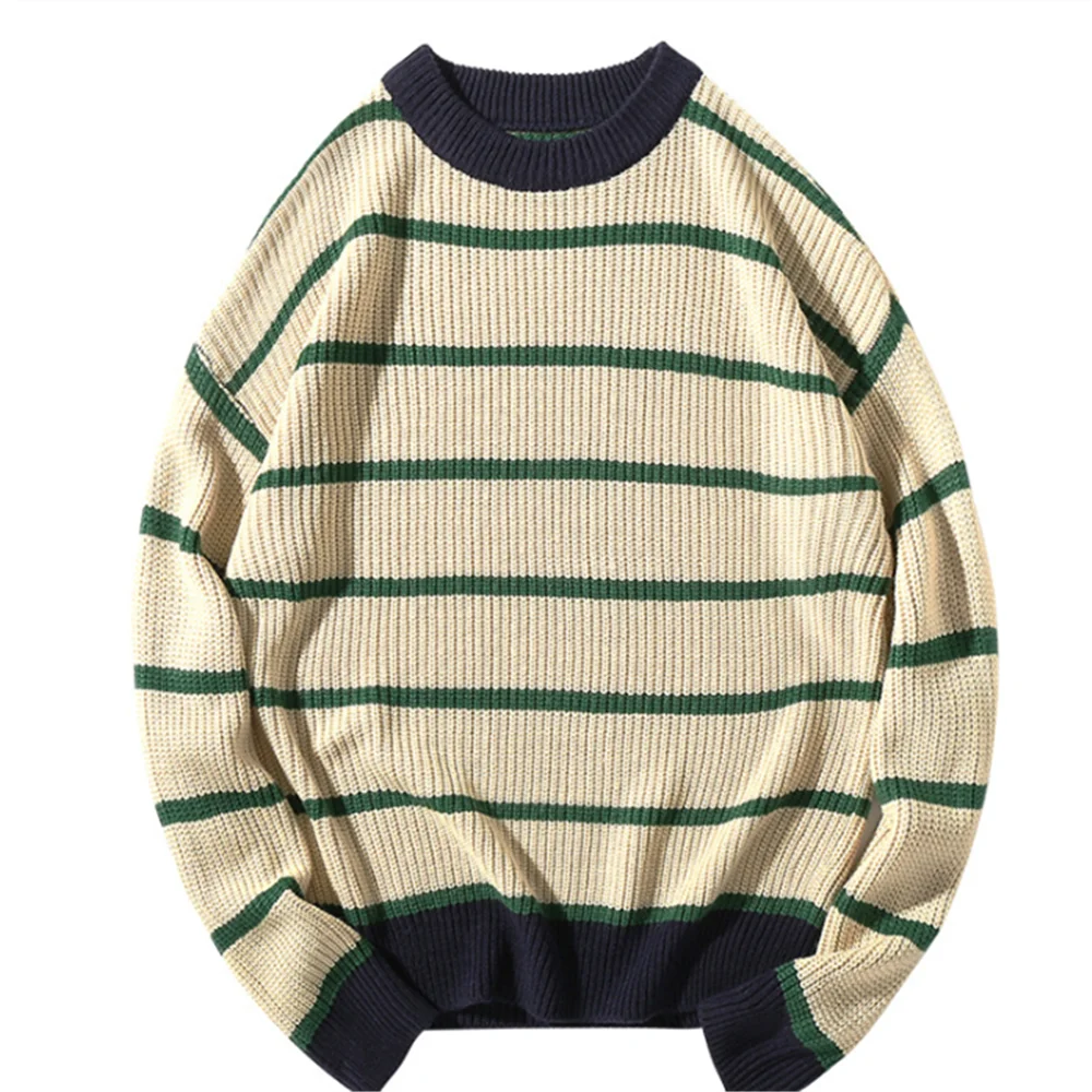 Новые модные мужские трикотажные пуловеры в Корейском стиле Повседневные