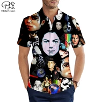 michael jackson beach summer fashion short sleeve printed 3d mens shirt harajuku tee hip hop shirts drop shipping
