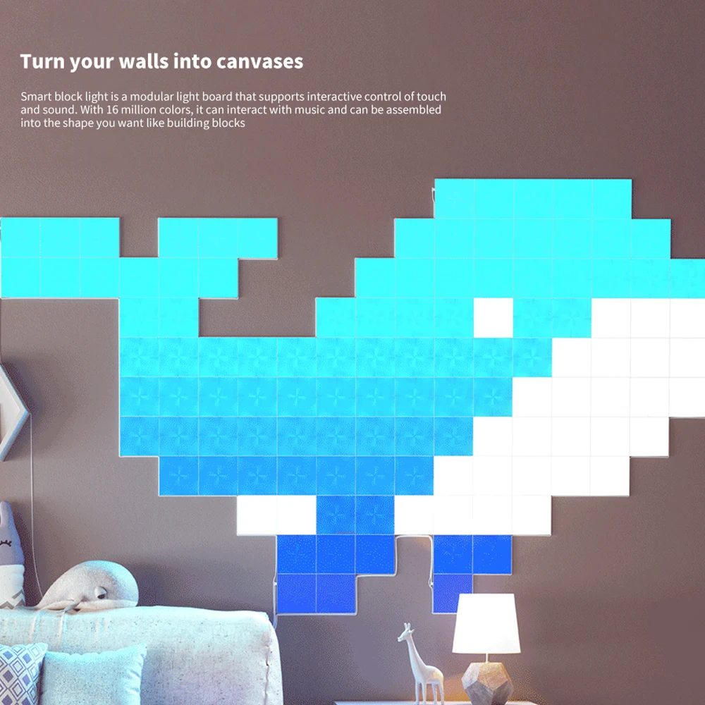 Ночной светильник Nanoleaf квадратный полноцветный умный нечетный светильник для работы с Mijia для Apple Homekit Google Home настройка на заказ