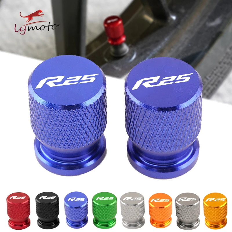 

WIth Logo R25 For Yamaha YZFR25 YZF-R25 High Quality Motorcycle CNC Accessories Wheel Tire Valve Stem Caps Airtight Covers