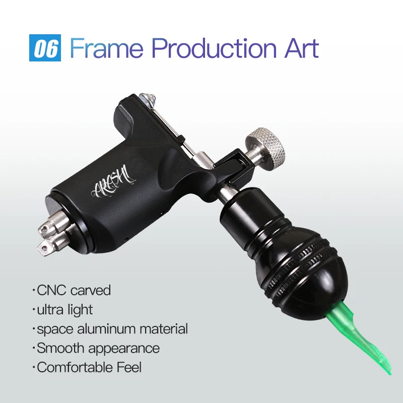 Ротационная тату машинка Arashi Регулируемый пистолет мощный мотор 8000 об/мин ход