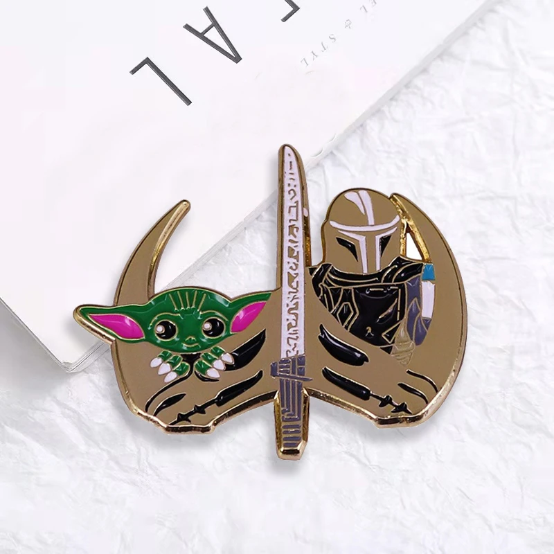 

Brave Hunter Brooch Sci-Fi Movie Inspiration Badge Adventure Comic Enamel Pin Funny Costume Accessories Jewelry New Year Gift