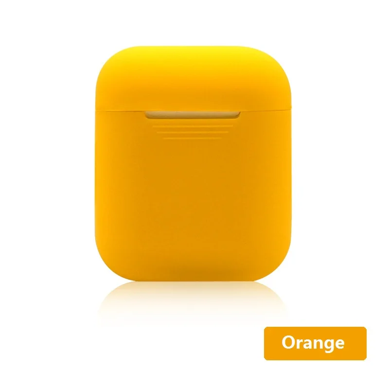 Orange ТПУ силиконовый Bluetooth беспроводной чехол для наушников Защитный чехол для Airpods кожа аксессуары для Apple Airpods зарядная коробка - Цвет: Orange
