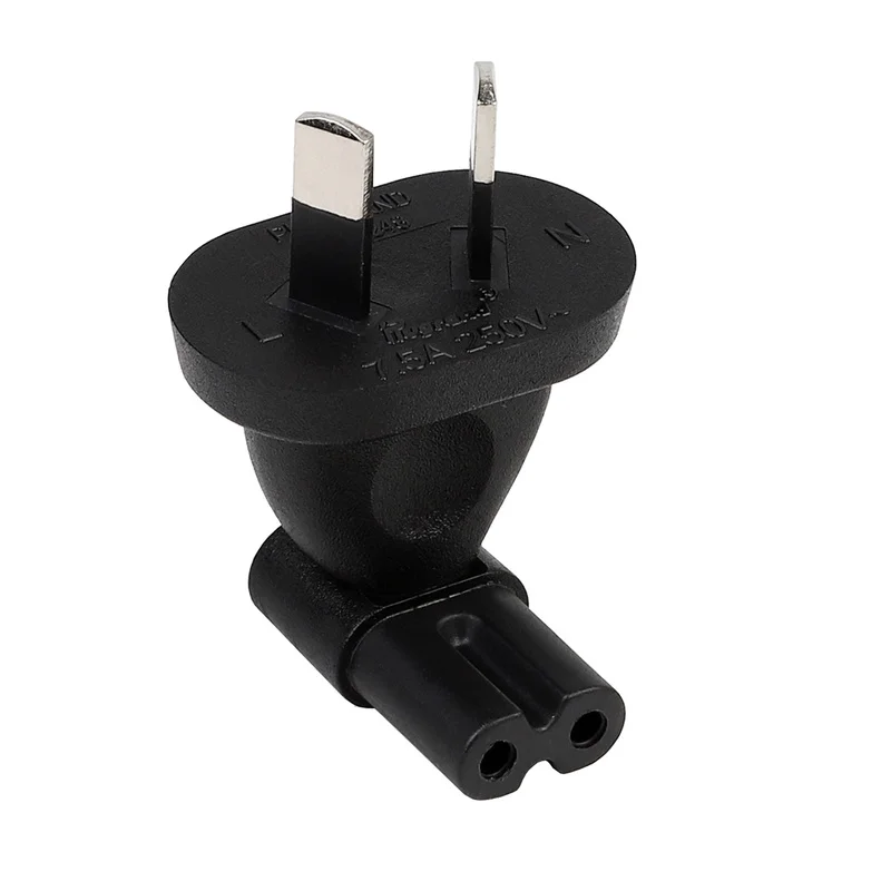 Адаптер питания переменного тока с изгибом 90 градусов на 2 контакта | Электроника