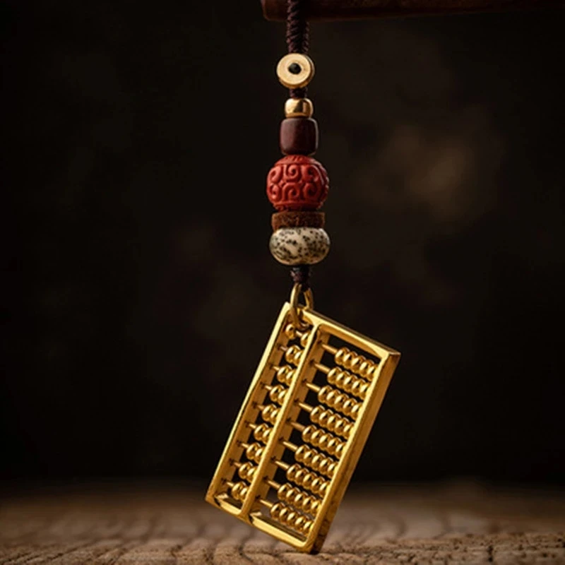 Креативный китайский 8-скоростной металлический брелок из чистой латуни