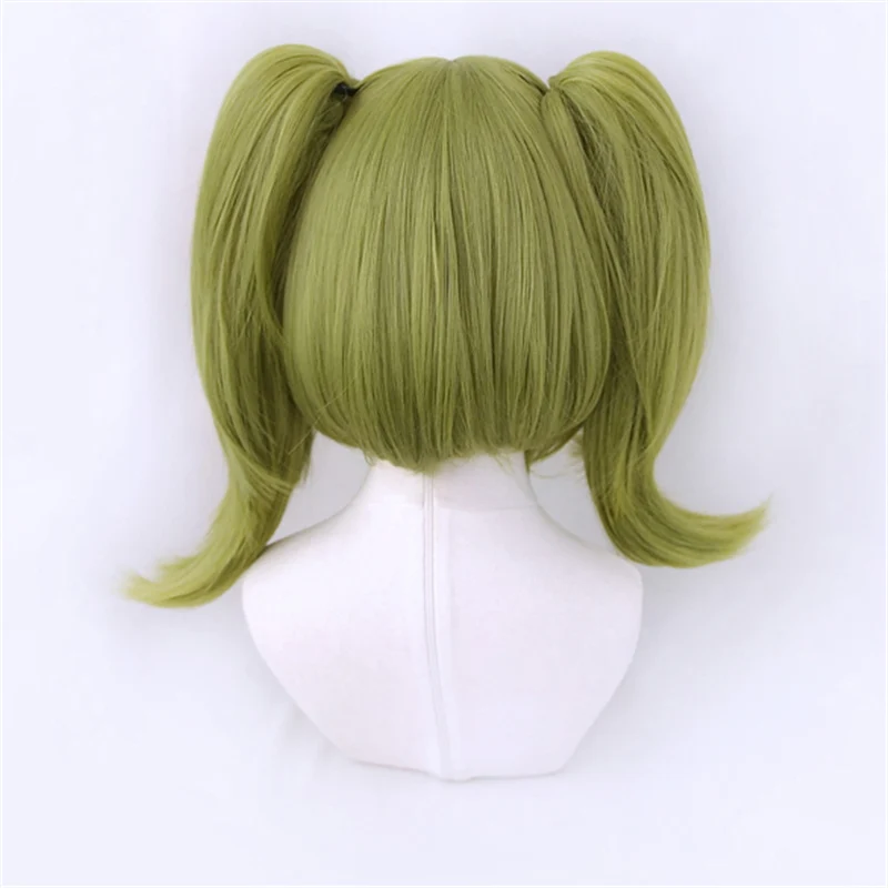 Парик для косплея по мотивам игры данганронпа термостойкий волос с зелеными