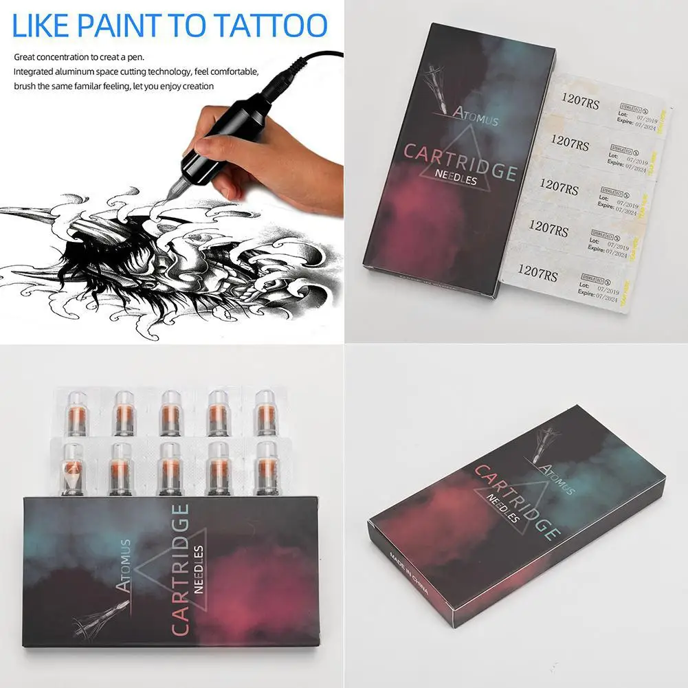 10 шт. ручка для тату картридж иглы одноразовые полупостоянные татуировки машина
