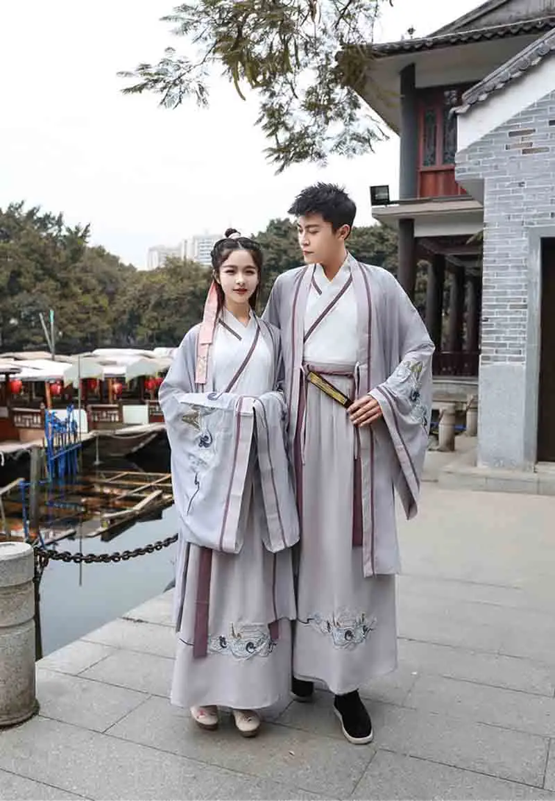 Hanfu для женщин/мужчин Древний китайский традиционный одежда Fantasia пары Хэллоуин