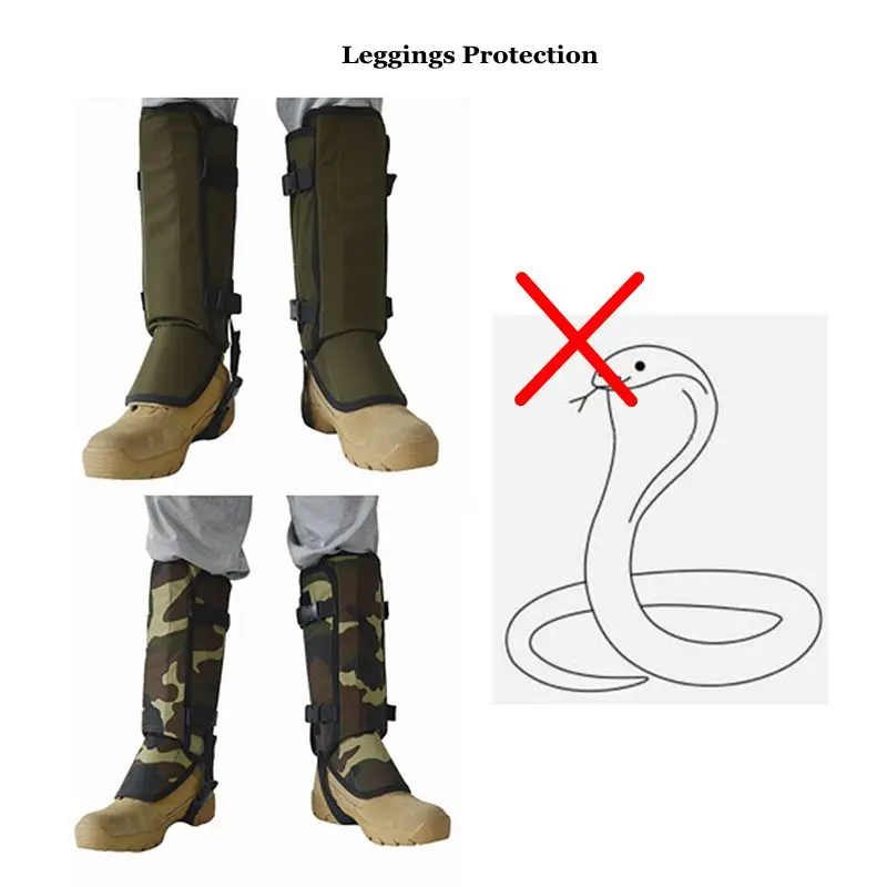 Outdoor Snow Boot Gaiters Snake Bite Protection Waterproof Adjustable Leggings For Hunting Mountain Climbing Hiking Leg Gaiters