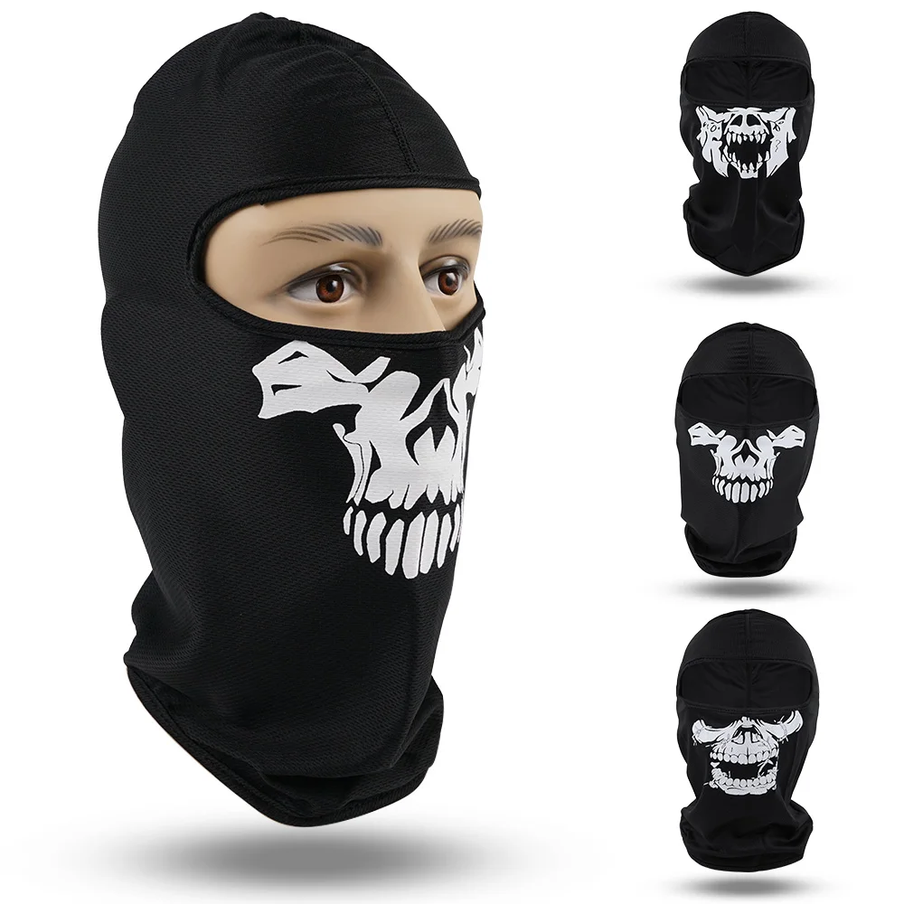 Мотоциклетная маска для лица с рисунком призрака черепа летняя Балаклава
