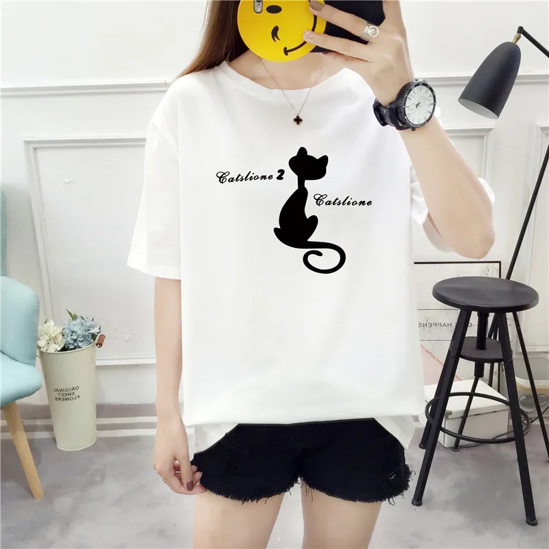 Женская футболка с короткими рукавами большого размера 2020 тонкая рубашка и