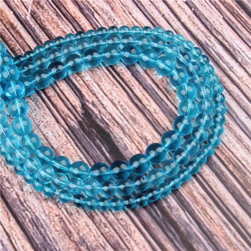 

Hot Sale Natural Stone Blue Glass 15.5" PicBlue Peacockk Size 4/6/8/10/12mm fit Diy Charms Beads Jewelry Making Accessories