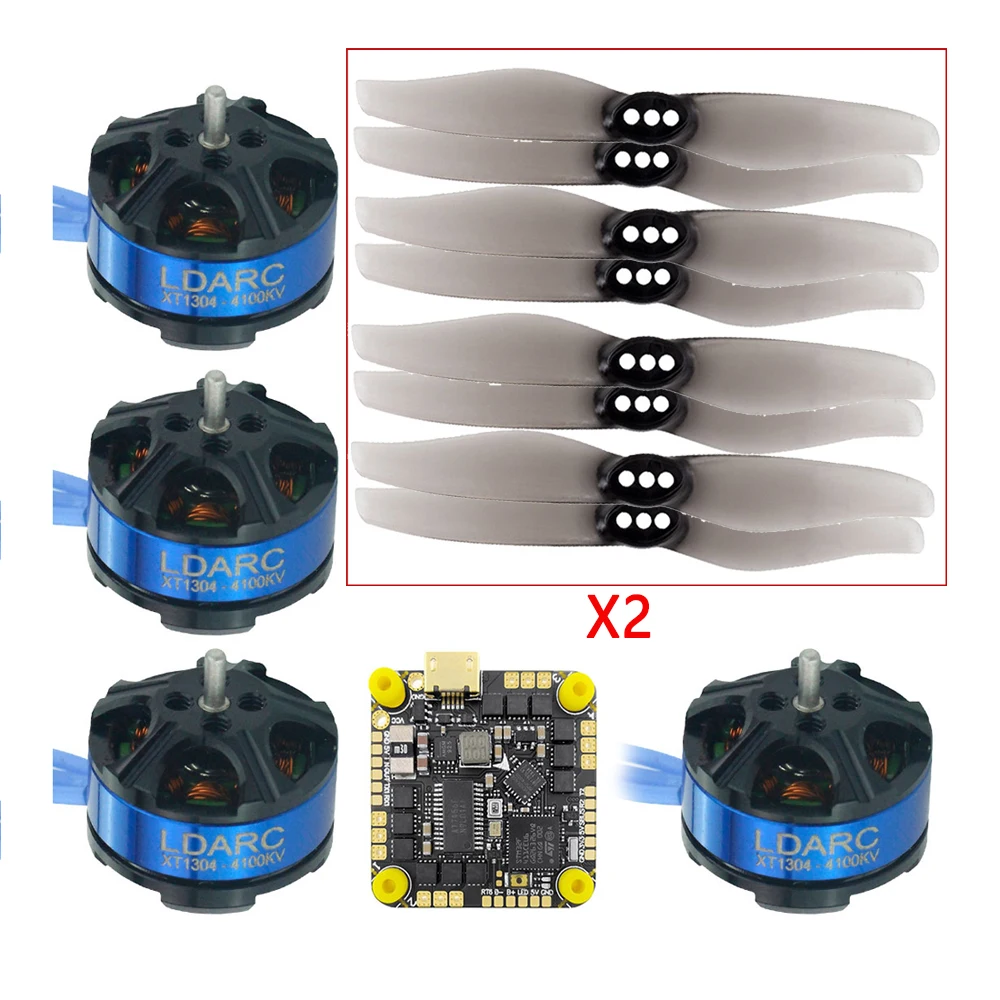 

FEICHAO F411 20A AIO 2S-5S Flight Controller + 4100KV/5000KV Motor + 3inch PC Propeller + 5.8G VTX for DIY RC Drone Spare Parts