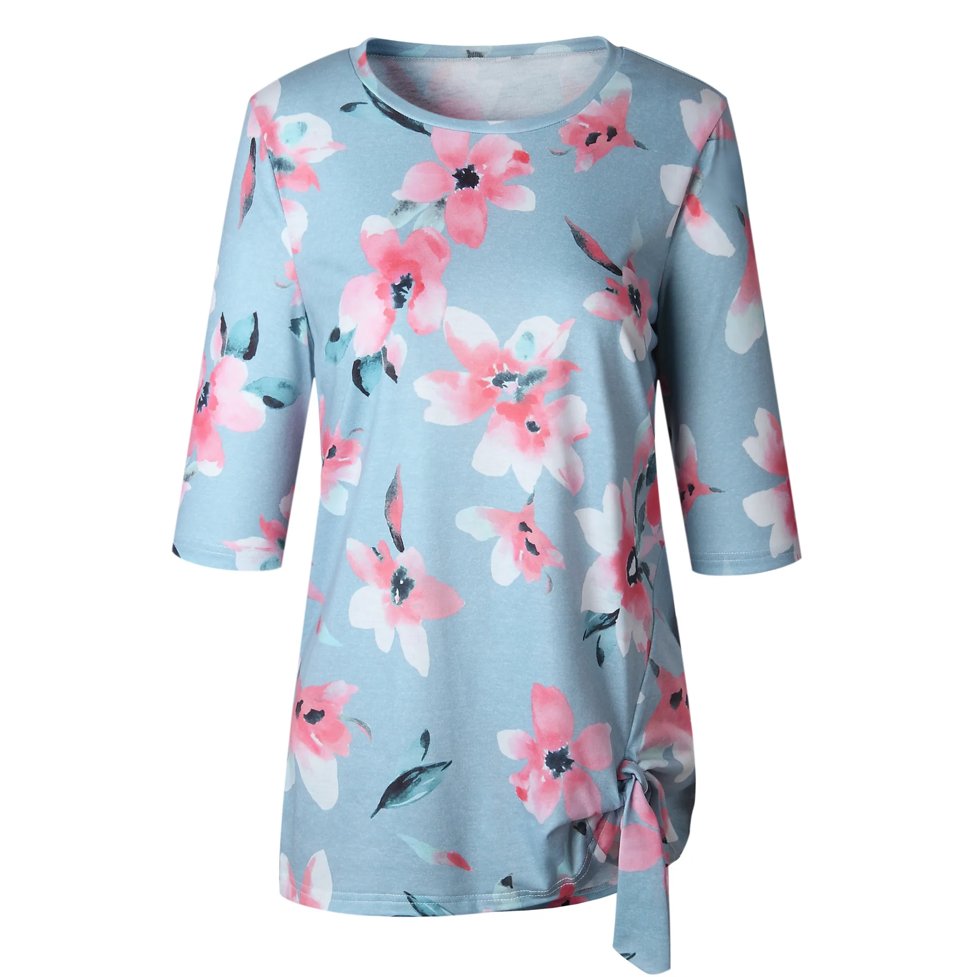 

Spring Autumn Women O-Neck Print T shirt Good Quality Streetwear Lace-Up Loose Tee Shirts Female Ladies Sexy Tops Women Tshirt