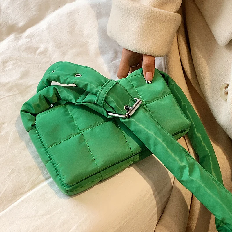 

Клетчатая сумка через плечо с клапаном, новинка зимы 2021, Высококачественная женская дизайнерская сумка из ткани Оксфорд, роскошная брендов...