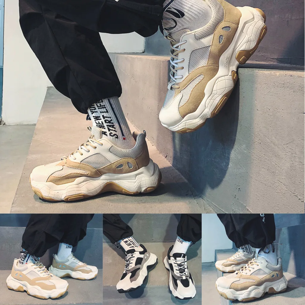 

SAGACE Fashion Men Shoes Mesh Breathable Torre Shoes Male Increased Student White Casual Shoes men Walking Sneakers Men 2019 new