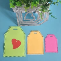 new 3 layers of exquisite hang tags cutting dies diy scrapbook embossed card making photo album decoration handmade craft
