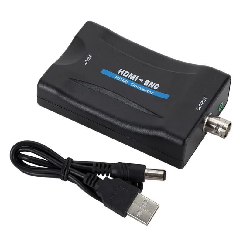 Переходник HDMI-BNC для Видео Аудио совместимый адаптер PAL/NTSC с USB-шнуром питания |