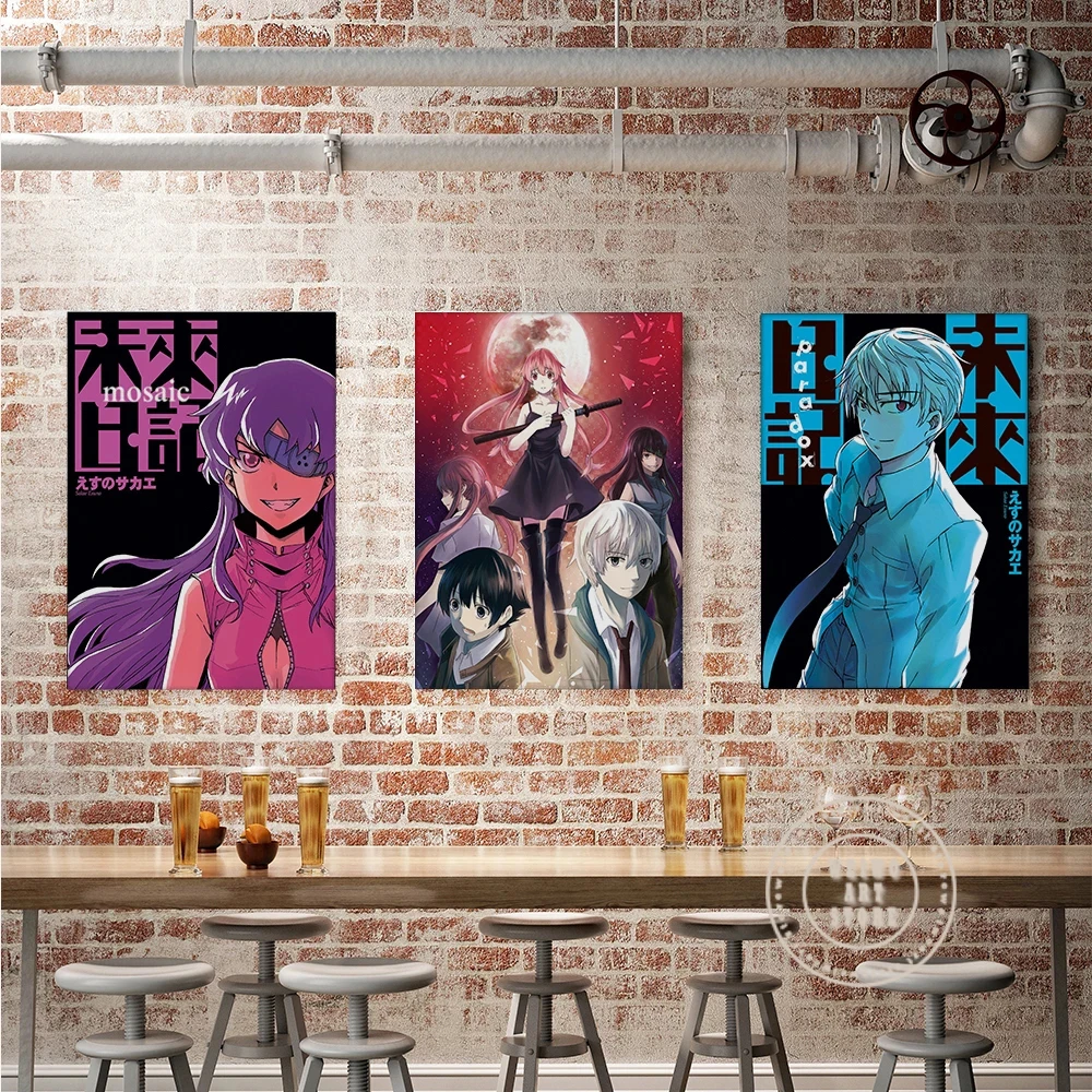 Дневник будущего плакат японское аниме Mirai Nikki Картина на холсте Современная