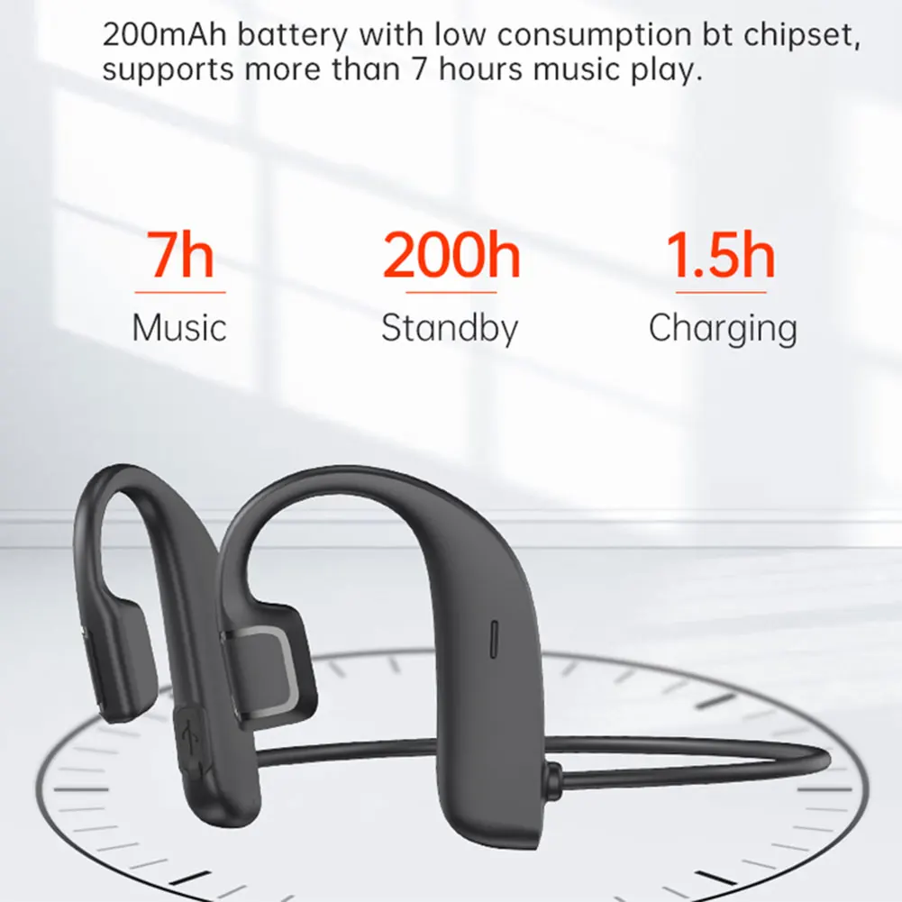 Универсальные наушники с костной проводимостью спортивные водонепроницаемые TWS