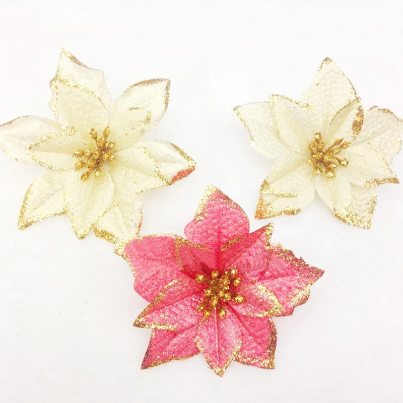 8 шт. декоративные украшения для ёлки 13 см|artificial flowers|artificial flowers goldflower gold |