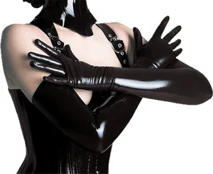 Womens Leather Gloves Black Night Party Sexy Clubwear Kawaii Gloves Punk Gothic Gloves Women Fashion Sexy Stage Performance Hot