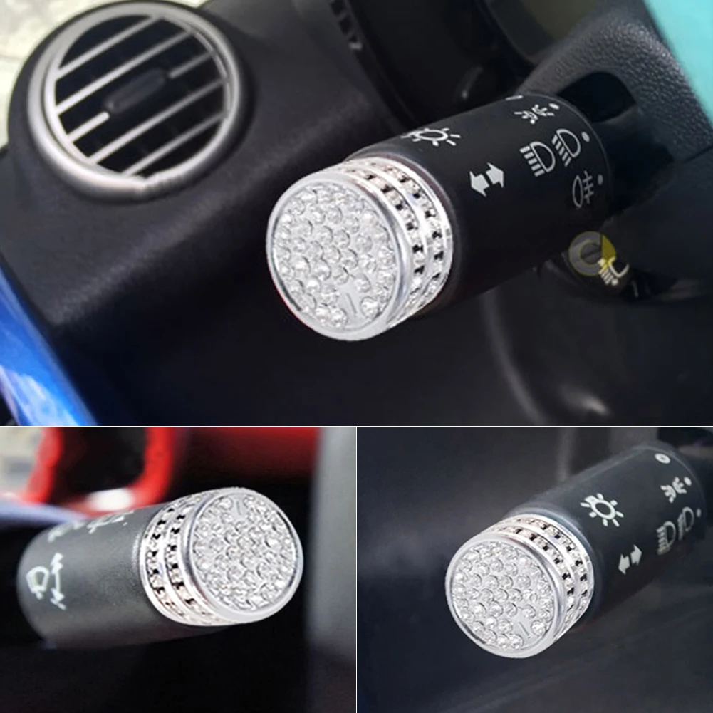 

Car Light Switch Gear Cover 2PCS Bling Lever Cover Cap for Benz Smart Fortwo W450 1998-2007 W451 2007-2014 Car Accessories