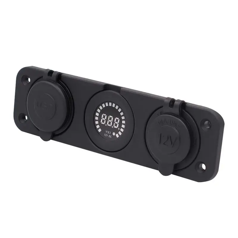 Универсальный 4 2 а с апертурой двойной USB зеленый + цветной измеритель напряжения