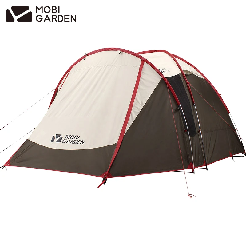 Preise Mobigarden Zurück Zimmer Zelt 3-4 Person Outdoor Große Familie Doppel Schichten Wasserdichte Camping Wandern Freies Verschiffen NXZQU61003