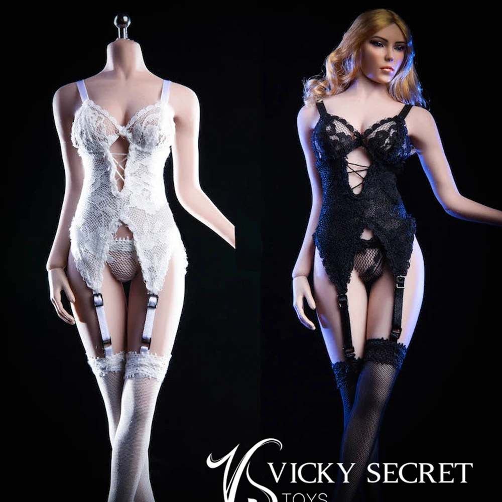 1/6 сексуальное женское нижнее белье чулки на петельках VSTOYS 18XG29 женский костюм