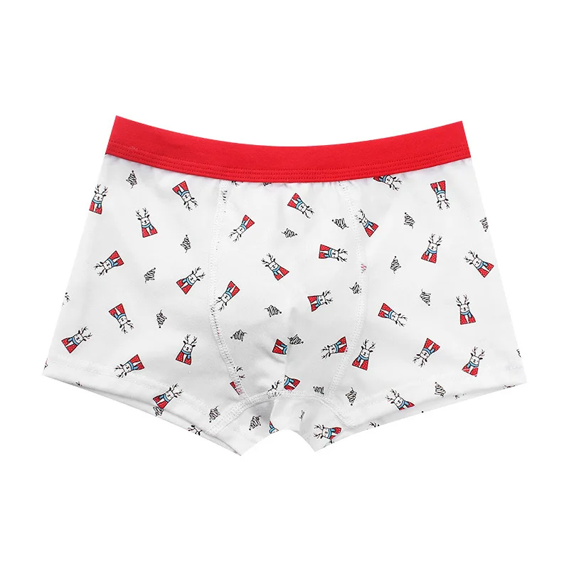 4 Pcs/pack Teen Underwear Red Cartoon Boxers for Kids Boys Cotton Baby Panties 6 Year Old Boy Clothes 2021 Teenage Underpants |
