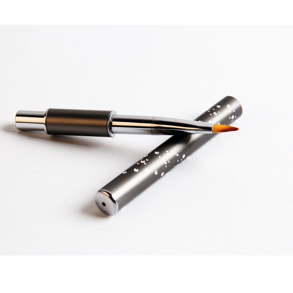 

Lootaan 1 Pc UV Gel Acrylic Nail Art Brush Oval Hair #6 Gel Nail Brush Metal Handle Manicure Art Tool Nail Art Pen