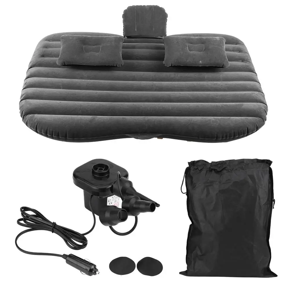 

Car Inflatable Bed Back Seat Mattress Airbed For Rest Sleep Black Grey Travel Camping Inflatable Sofa Cushion Car Accessories