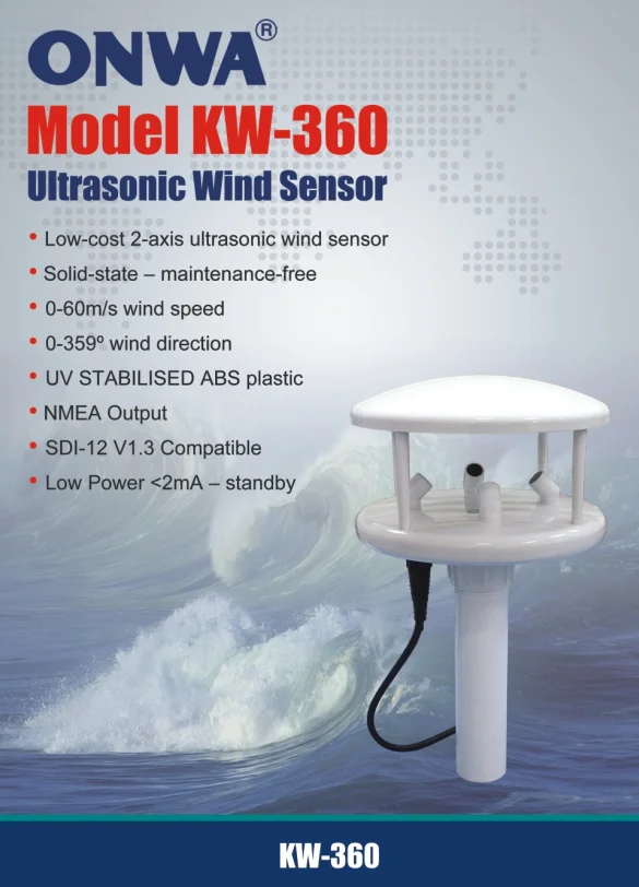 

Ультразвуковой датчик ветра, ультразвуковой датчик скорости ветра и направления, модель ONWA