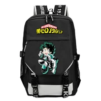 my hero academia backpack laptop usb charging shoulder bag satchel laptop rucksack knapsack teenager casual travel gift