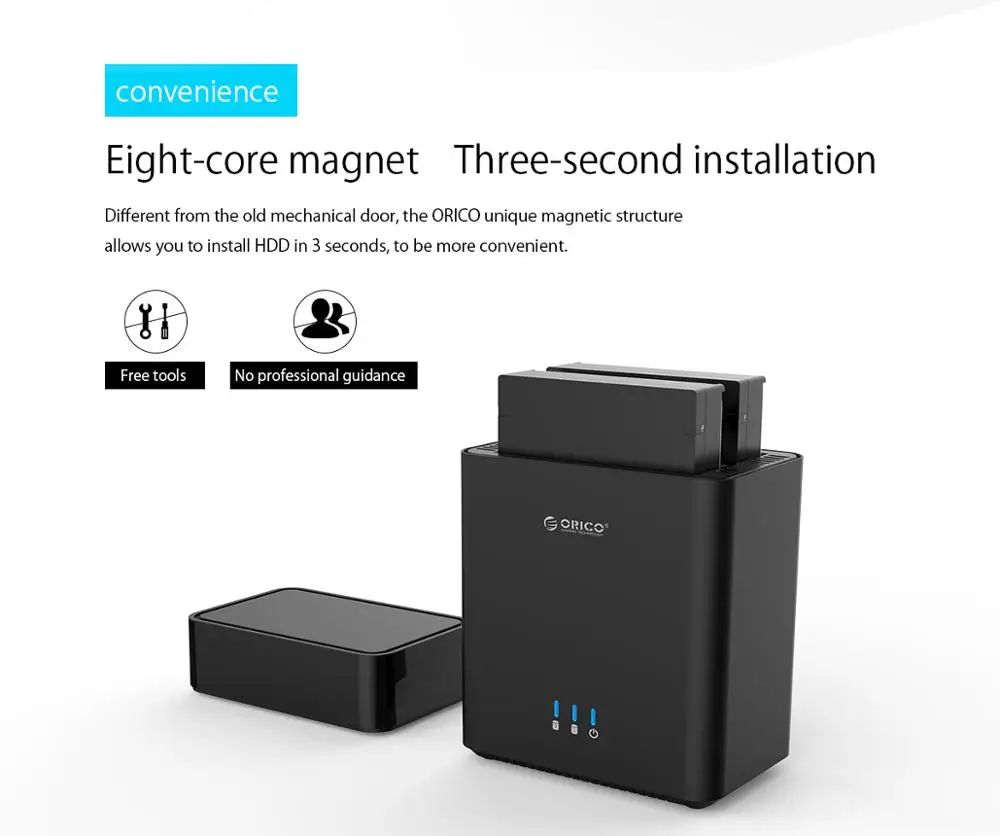 Online ORICO 3,5 Zoll 2 Bay Magnetische-typ USB 3,0 Festplatte Gehäuse, Unterstützt Hot-swap, Unterstützt System Windows/Mac/Linux,ORICO DS200U3